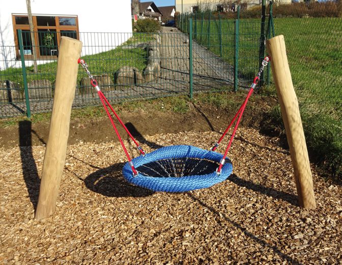 MINI-Vogelnestschaukel Robinie mit Nest 90 cm